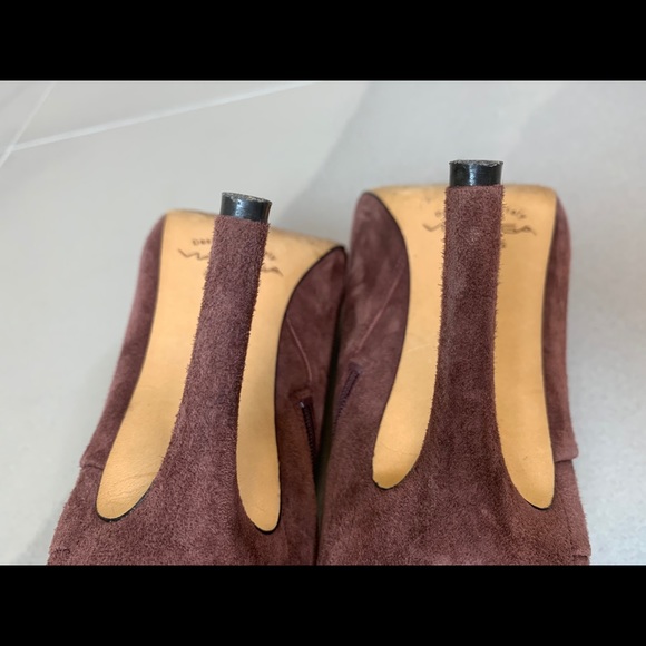 Via Spiga Suede Heeled Ankle Boots Booties - Picture 11 of 13